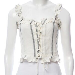 Reformation Bayley Corset Stripe Top